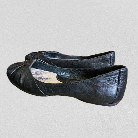 Born Adele Black Leather Ballet Flats Shoes size 7.5 Women's - Picture 5 of 10